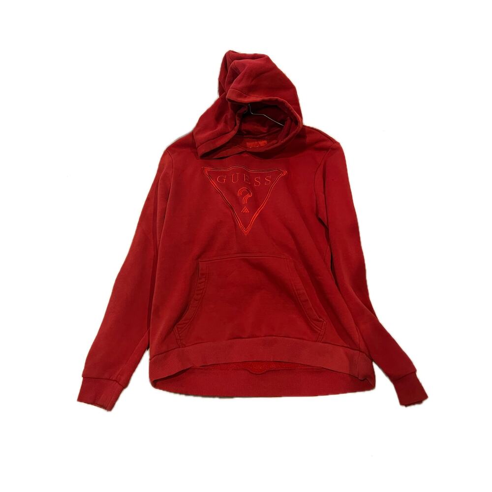 Guess Red Pullover Hoodie Mens Large